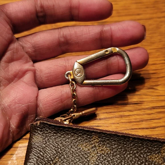 Louis Vuitton Brown Gold Monogram Pochette Cles Coin Wallet Purse Bag - Picture 8 of 10